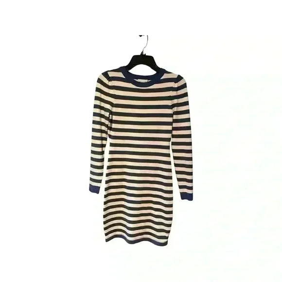 Milly Blue and White Striped Long Sleeved Sweater Dress Size Small - Picture 5 of 14